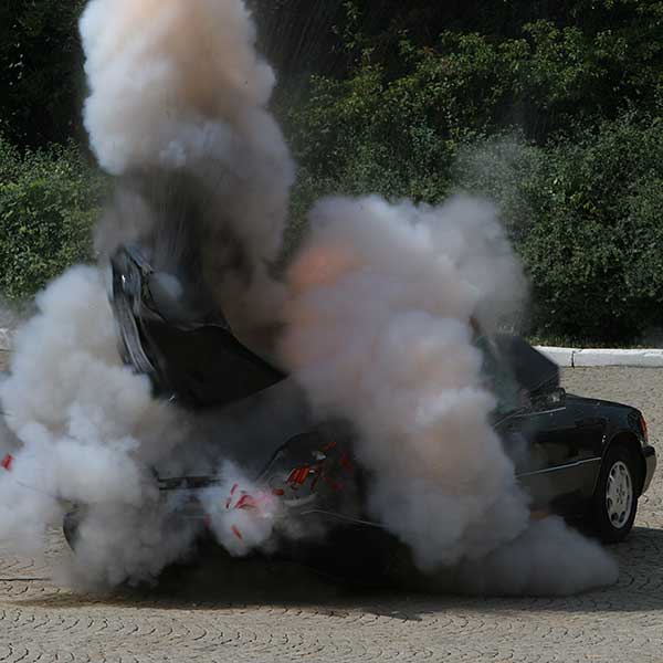 mercedes explosion special effects